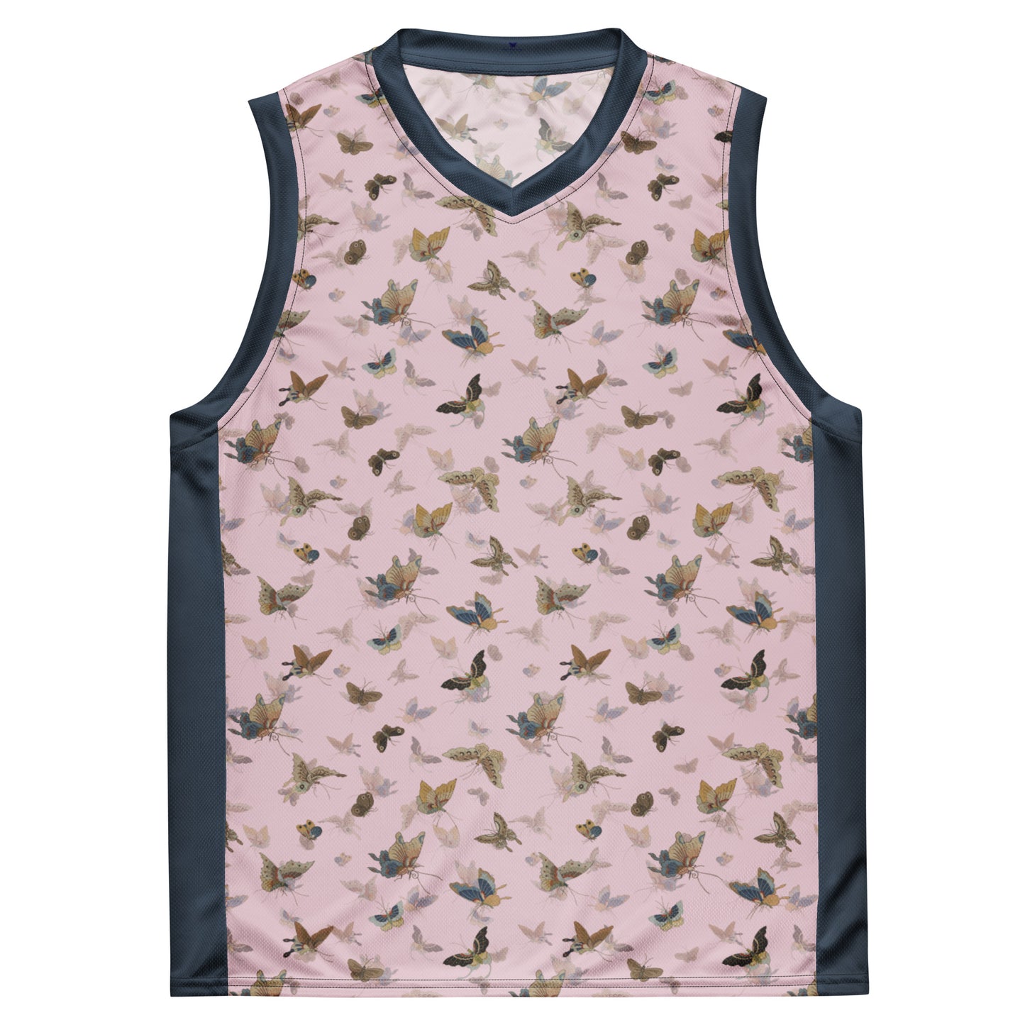 Butterfly dancing｜Recycled unisex basketball jersey｜Pale pinkish gray