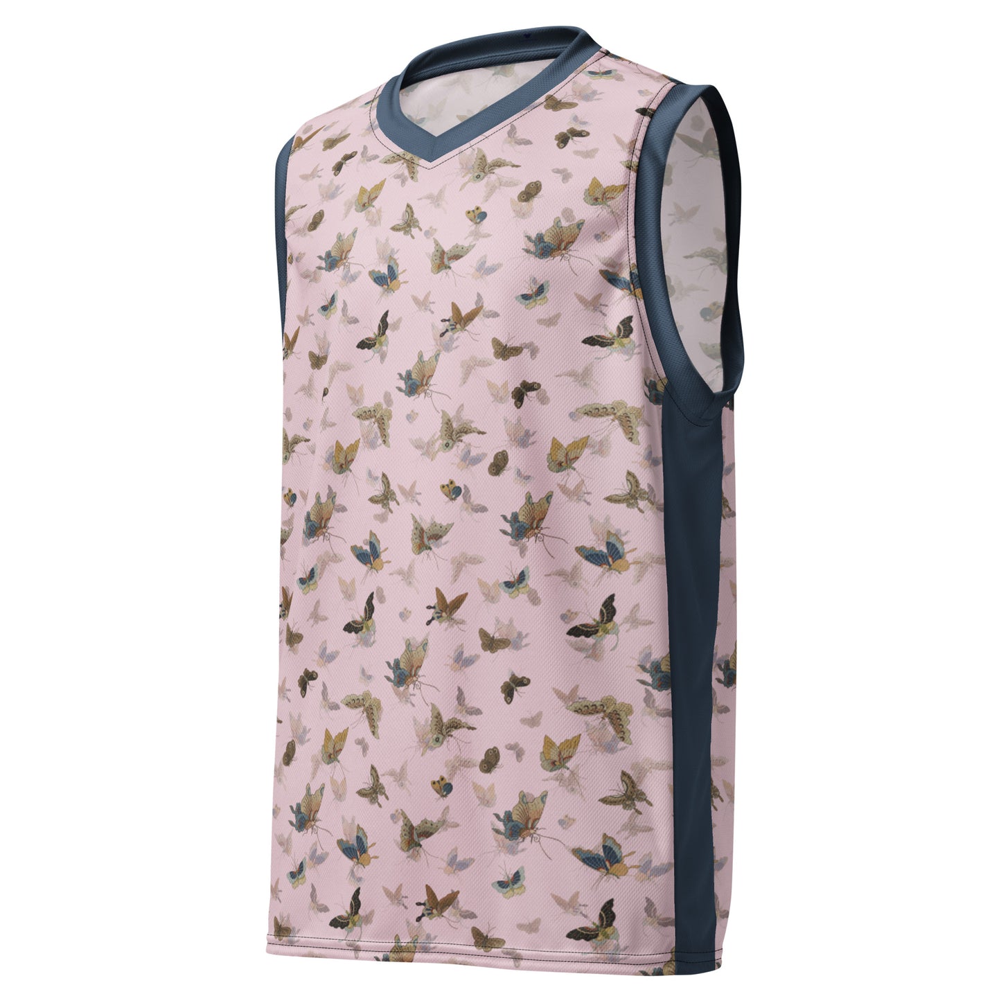 Butterfly dancing｜Recycled unisex basketball jersey｜Pale pinkish gray