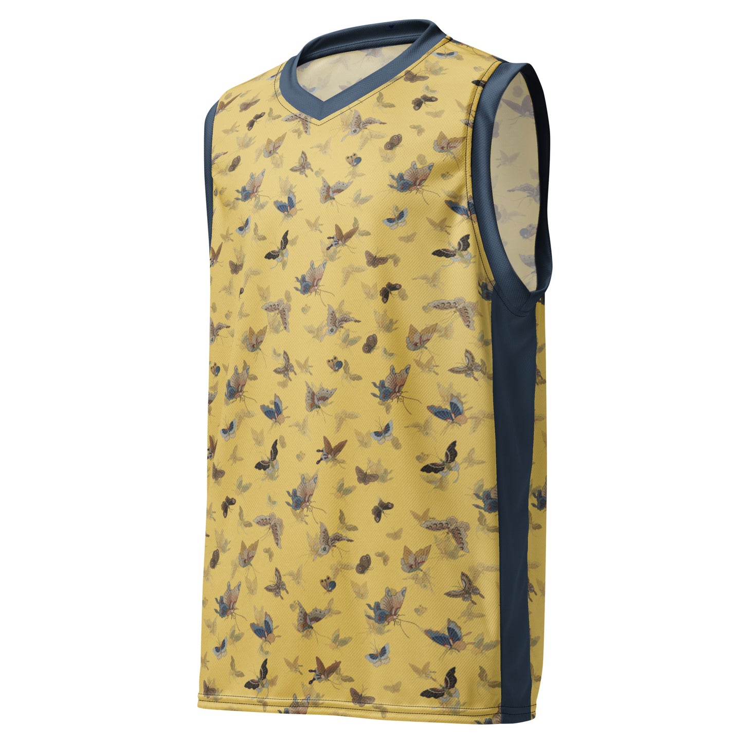 Butterfly dancing｜Recycled unisex basketball jersey｜Gold