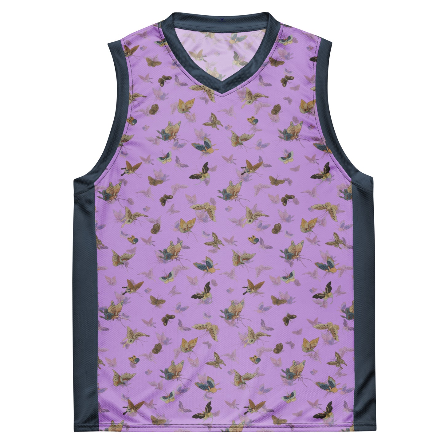 Butterfly dancing｜Recycled unisex basketball jersey｜Lilac