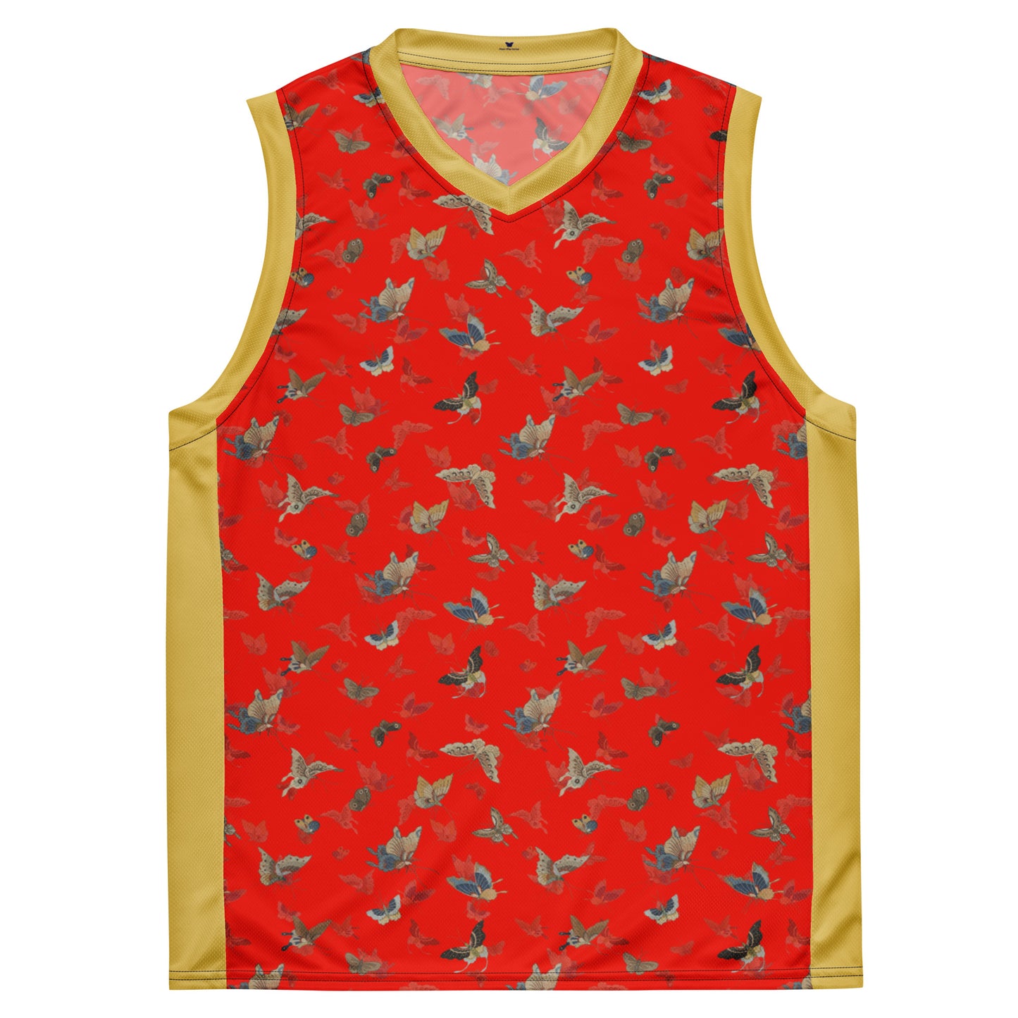 Butterfly dancing｜Recycled unisex basketball jersey｜Garnet red