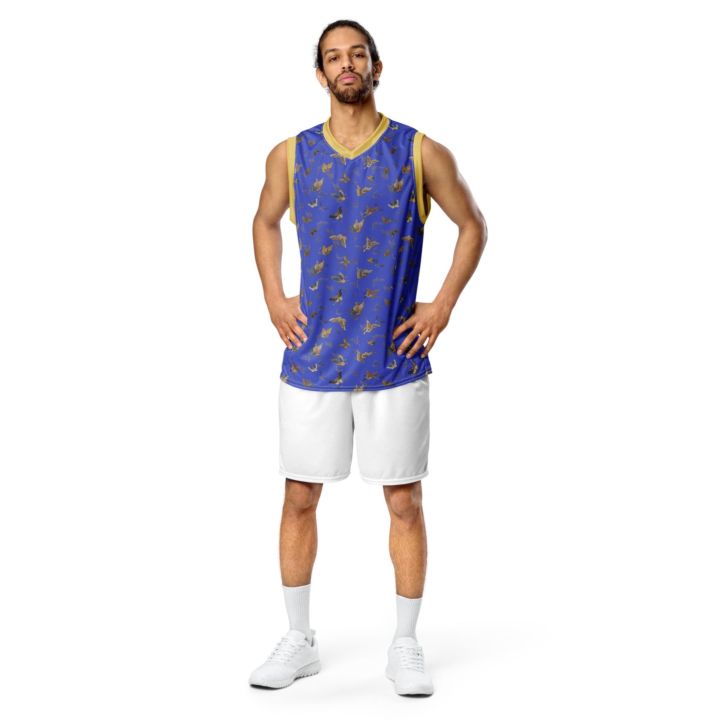 Butterfly dancing｜Recycled unisex basketball jersey｜Royal blue