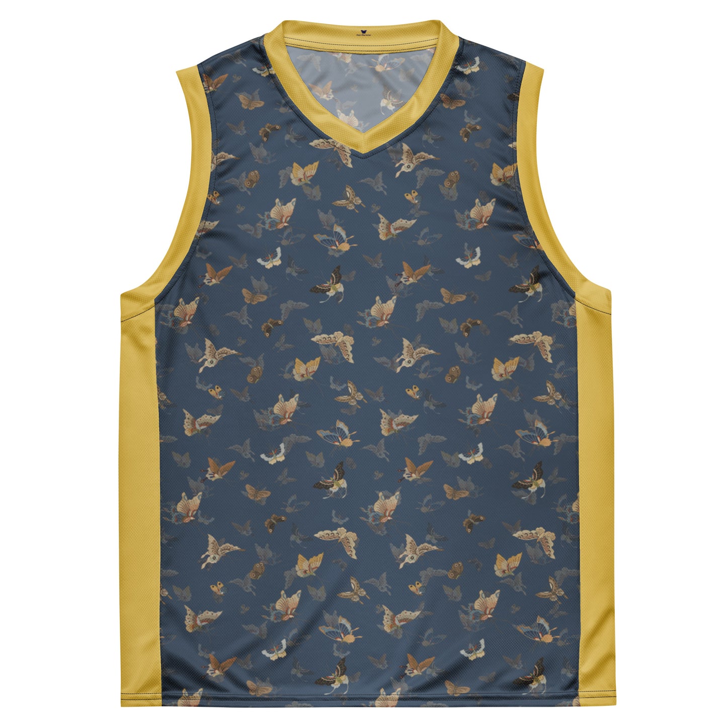 Butterfly dancing｜Recycled unisex basketball jersey｜Dark blue