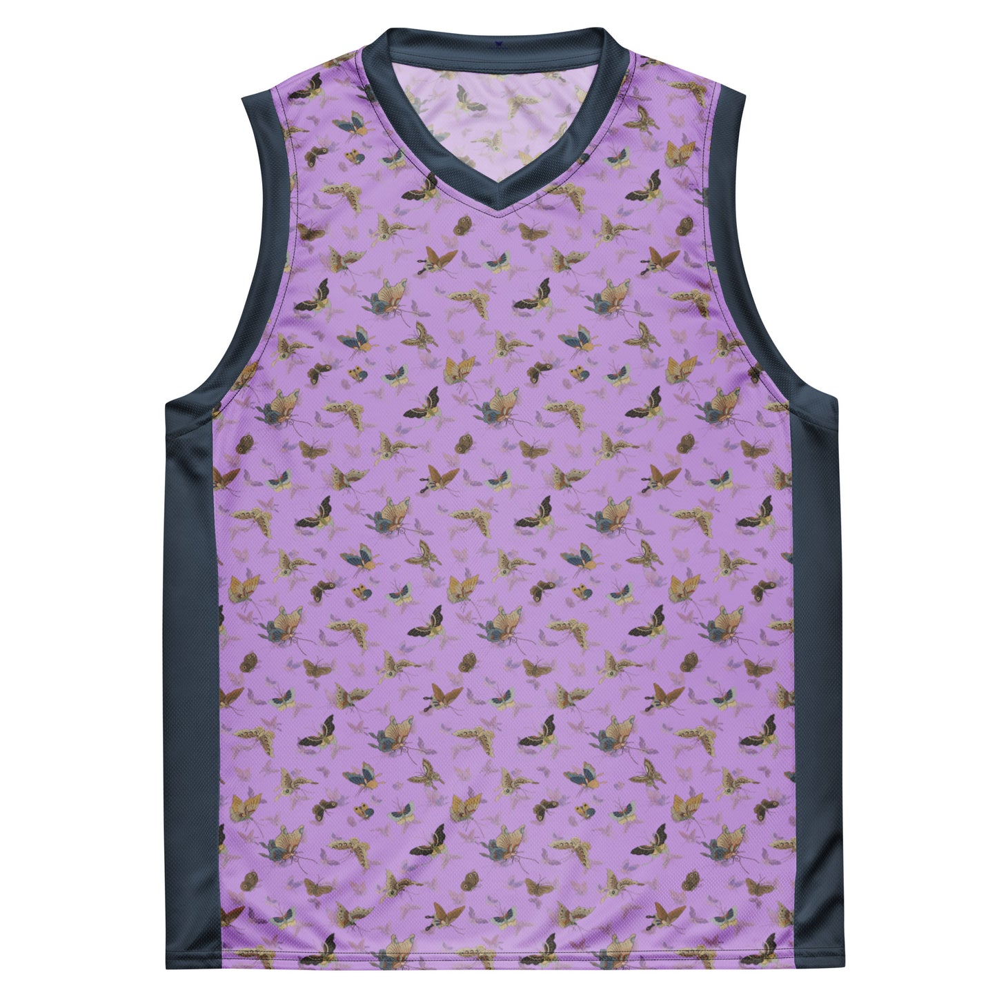 Butterfly dancing｜Recycled unisex basketball jersey｜Lilac