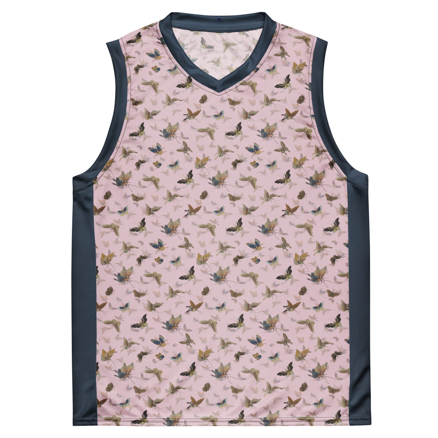 Butterfly dancing｜Recycled unisex basketball jersey｜Pale pinkish gray