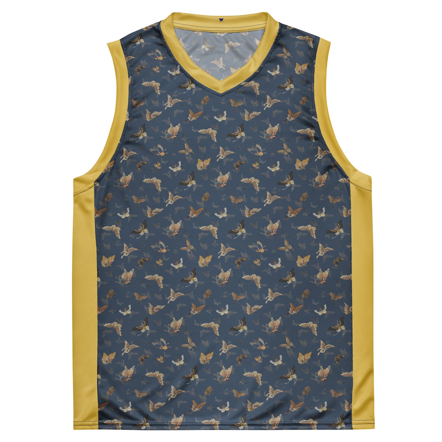 Butterfly dancing｜Recycled unisex basketball jersey｜Dark blue