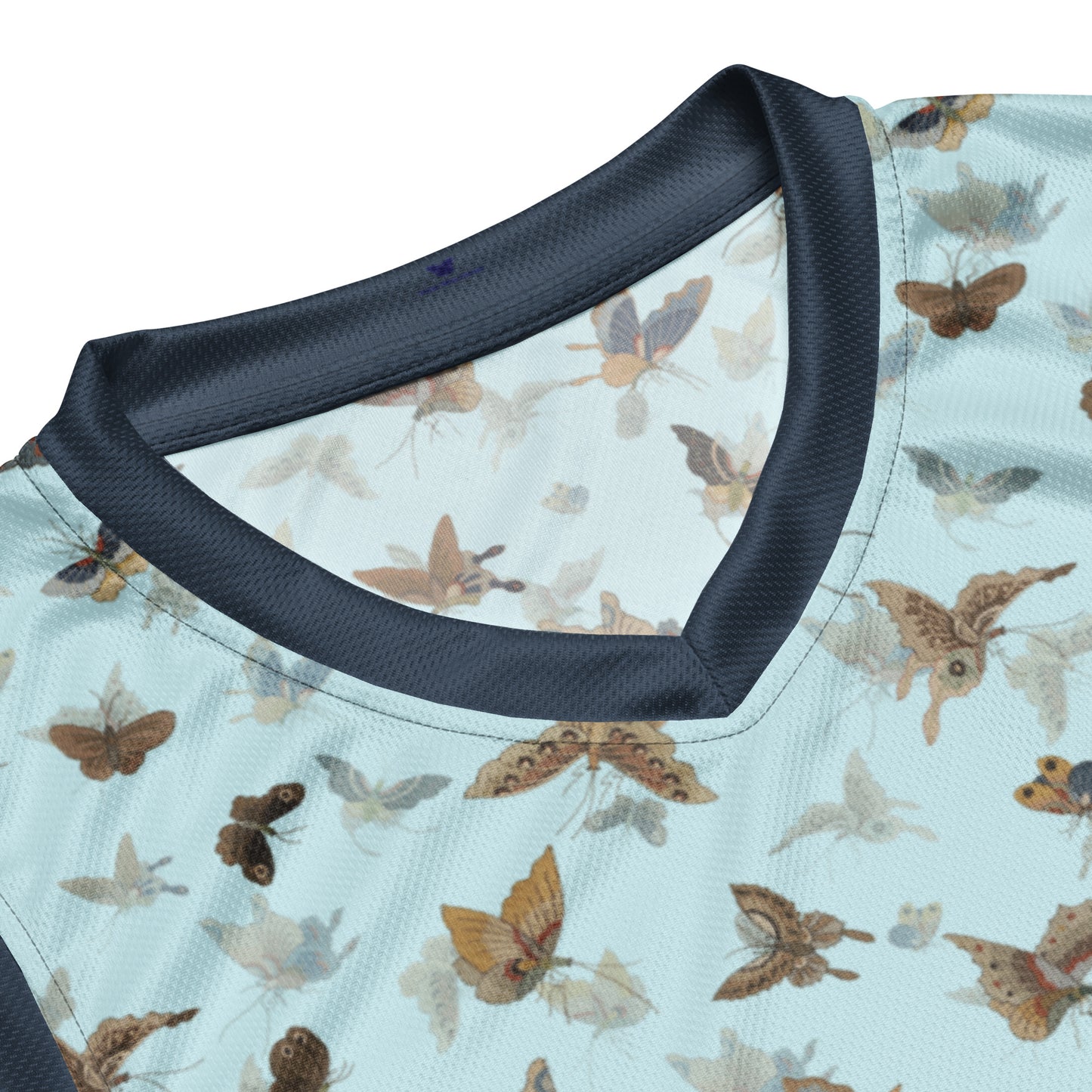 Butterfly dancing｜Recycled unisex basketball jersey｜Aqua blue