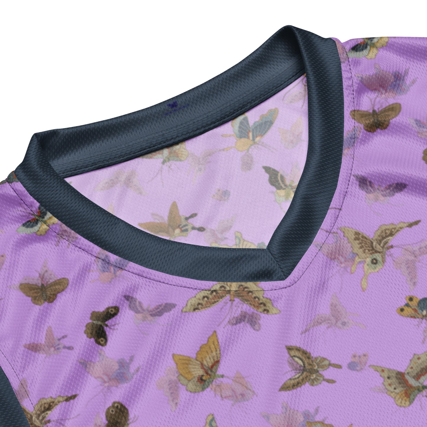 Butterfly dancing｜Recycled unisex basketball jersey｜Lilac