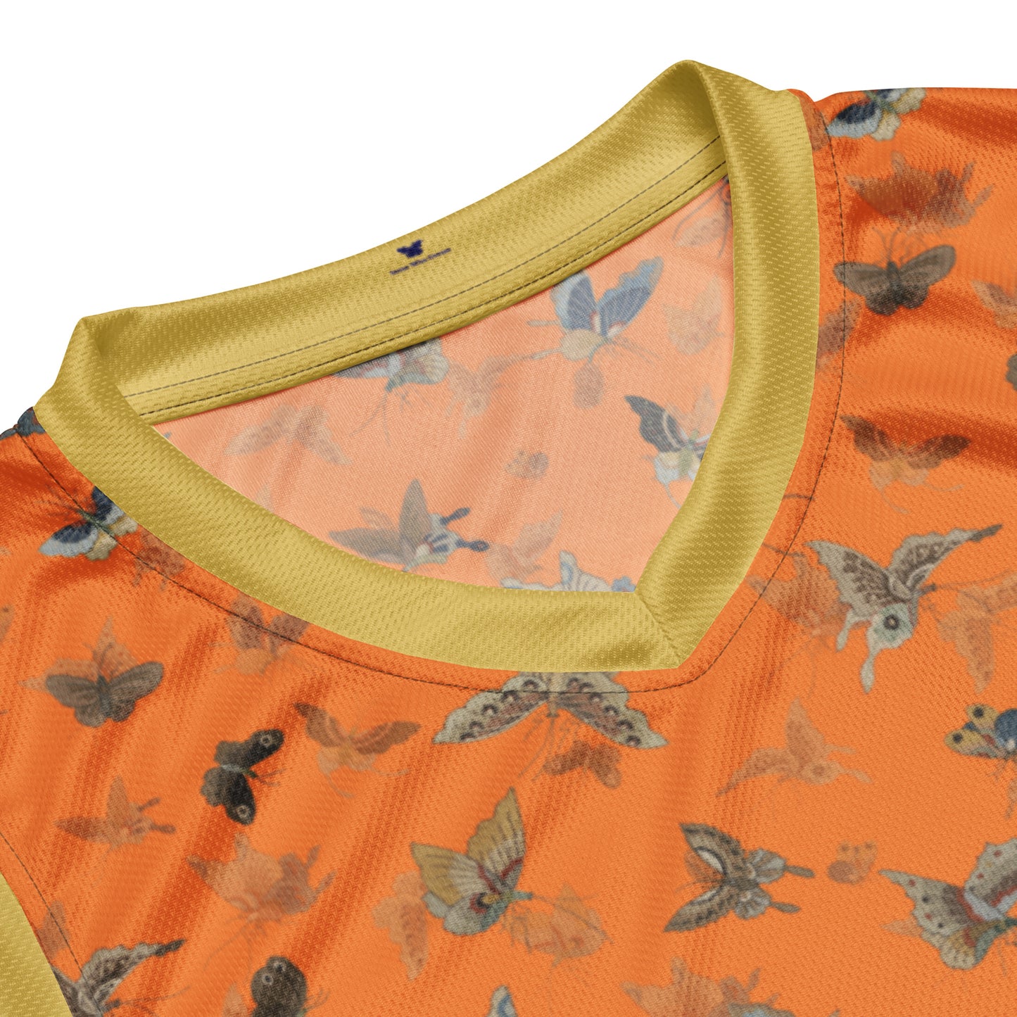 Butterfly dancing｜Recycled unisex basketball jersey｜Orange