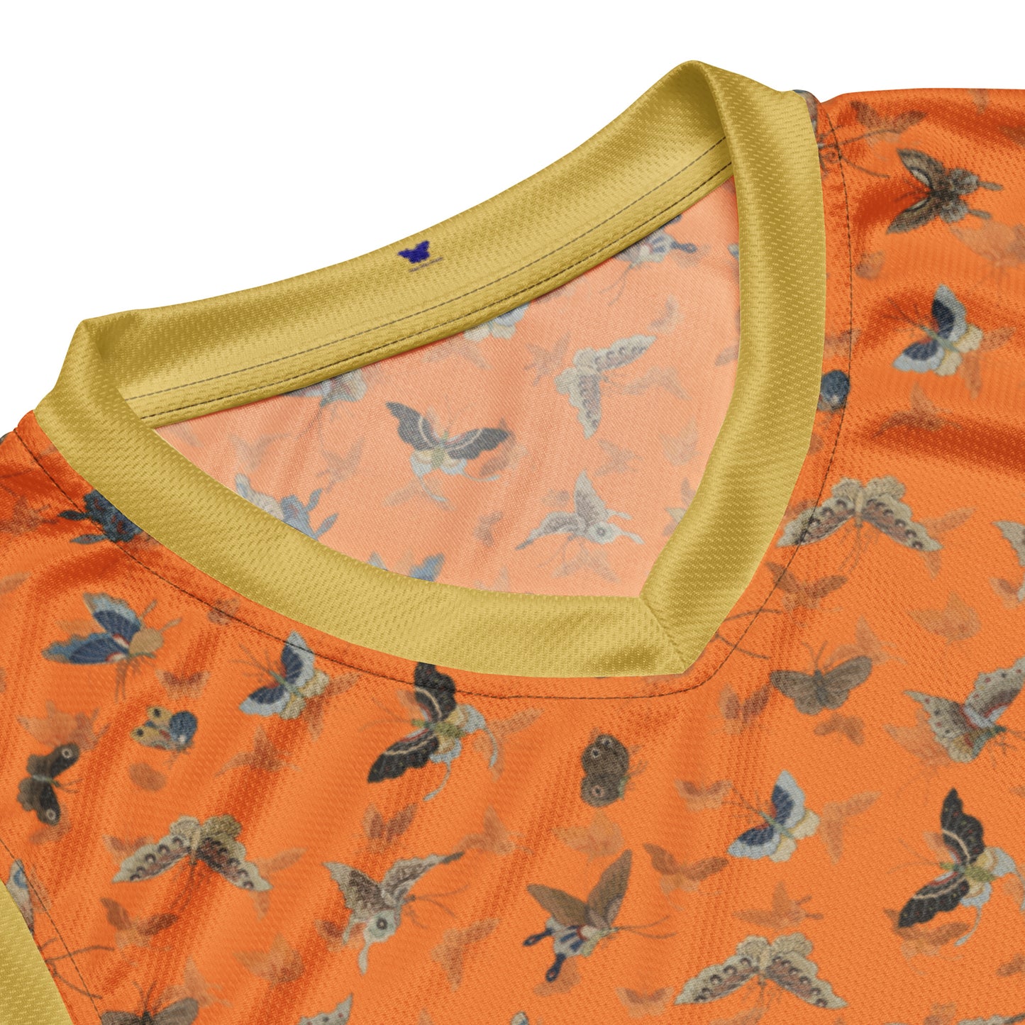 Butterfly dancing｜Recycled unisex basketball jersey｜Orange