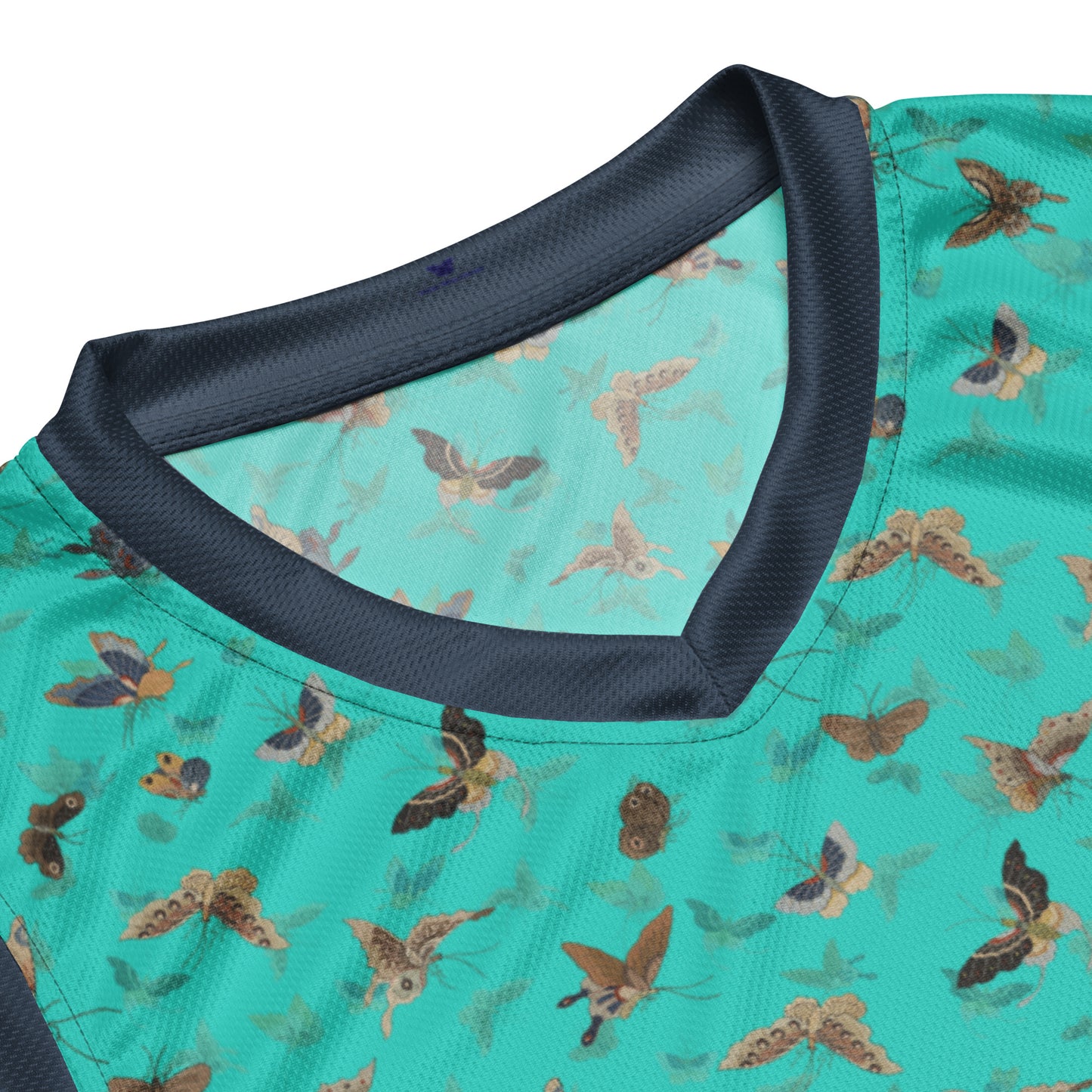 Butterfly dancing｜Recycled unisex basketball jersey｜Turquoise