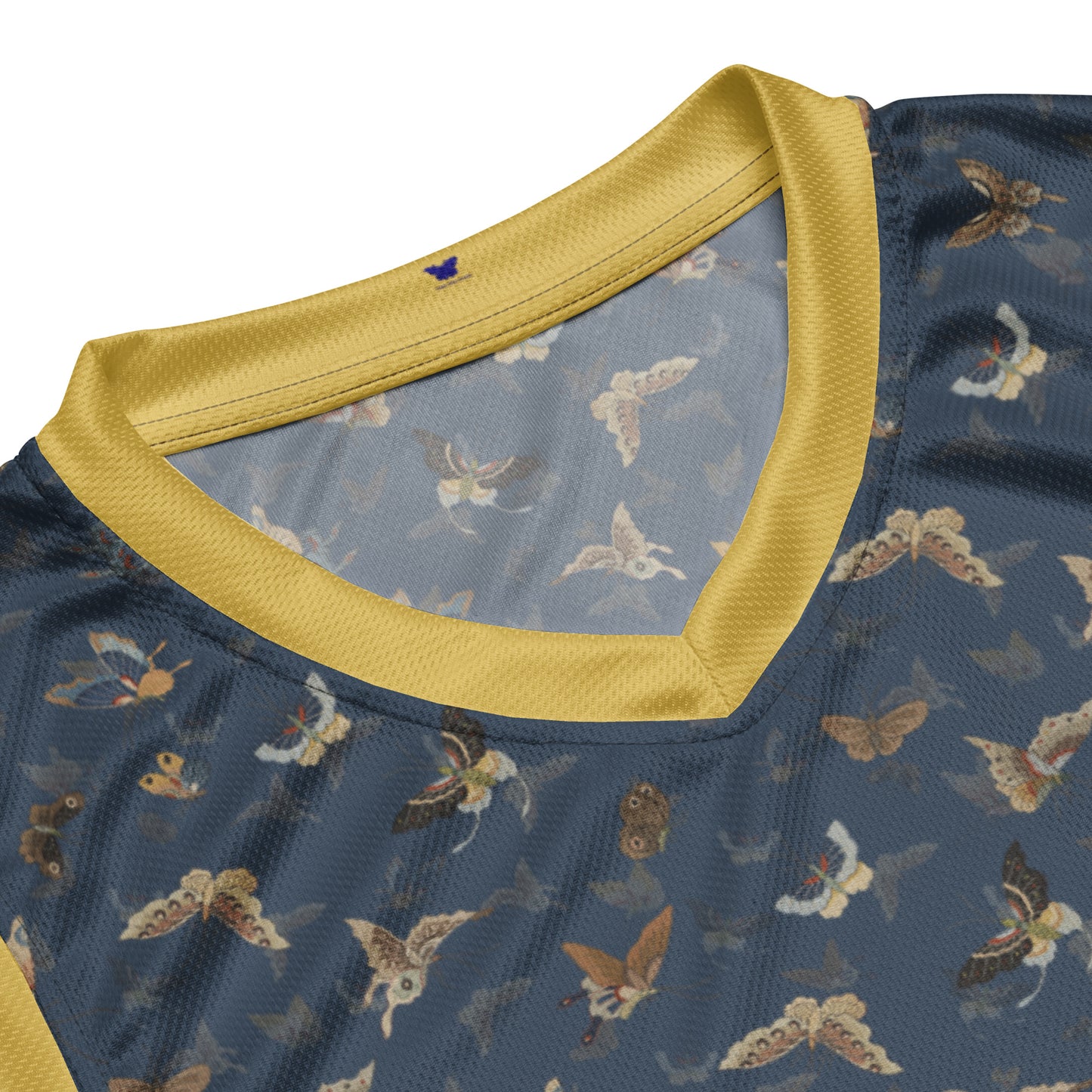 Butterfly dancing｜Recycled unisex basketball jersey｜Dark blue