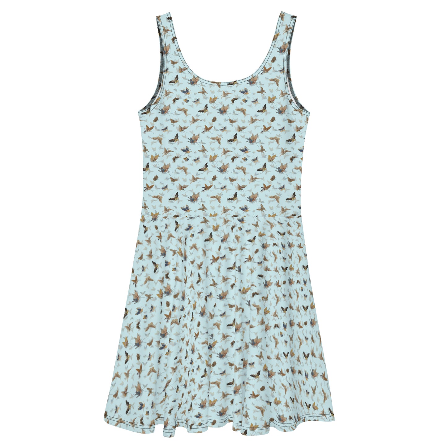 Butterfly dancing｜Skater Dress｜Aqua blue