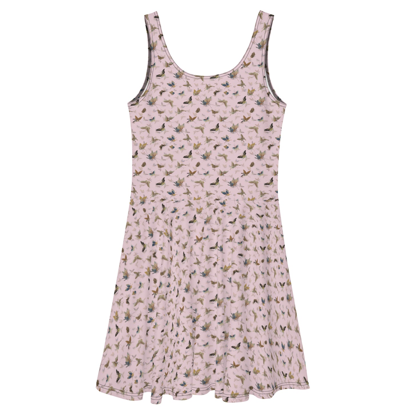 Butterfly dancing｜Skater Dress｜Pale pinkish gray