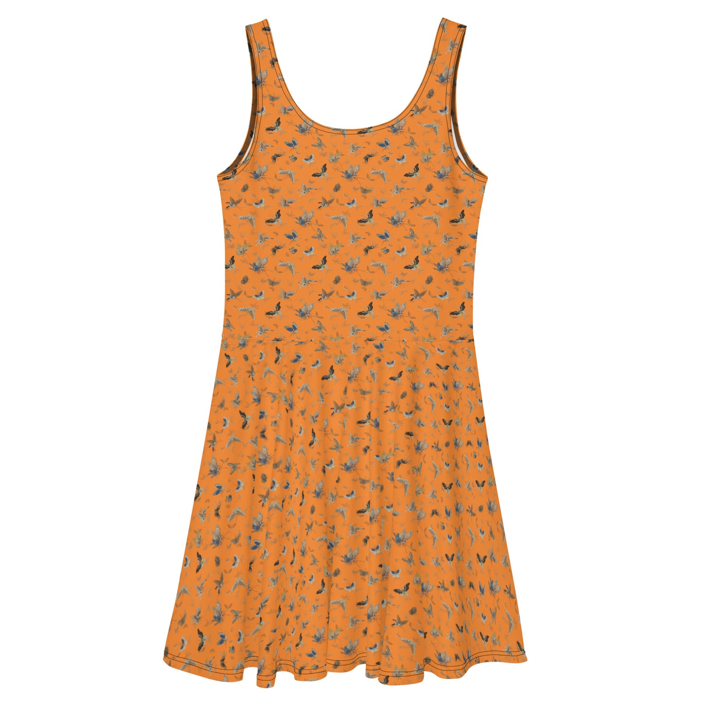 Butterfly dancing｜Skater Dress｜Orange