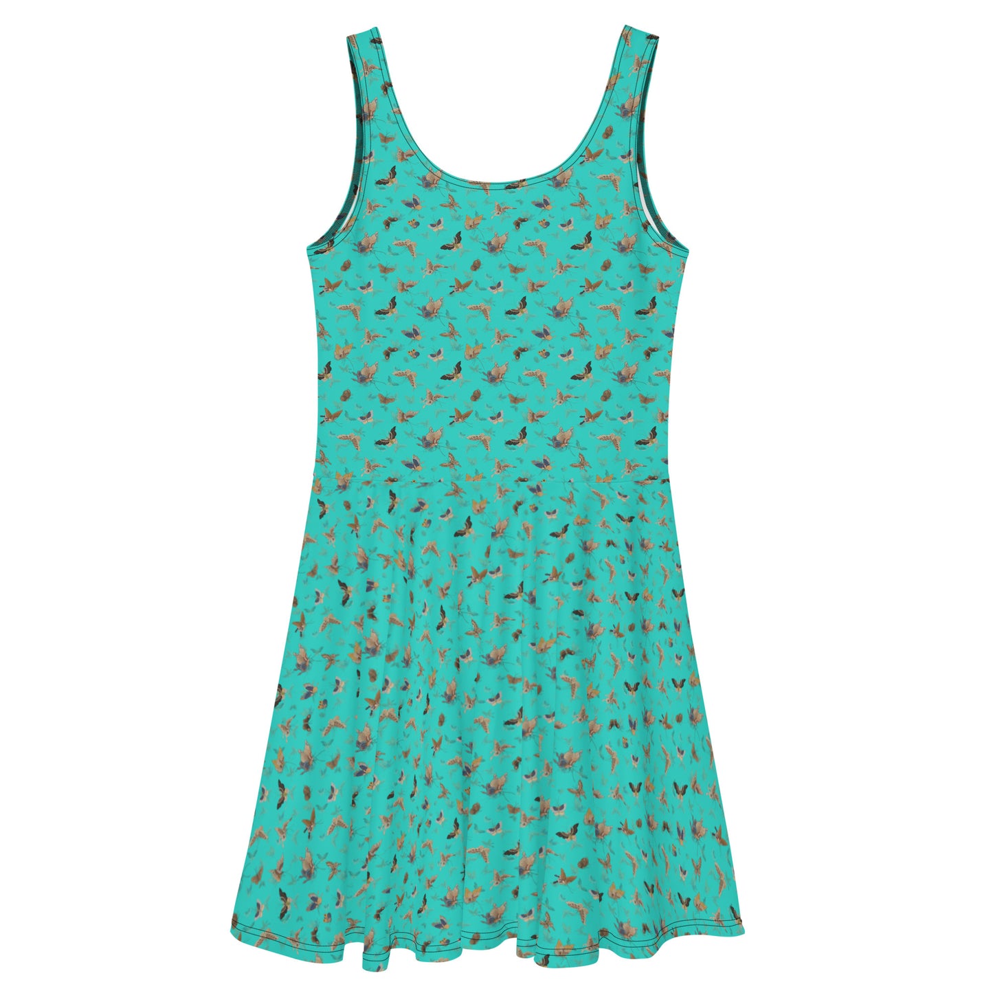 Butterfly dancing｜Skater Dress｜Turquoise