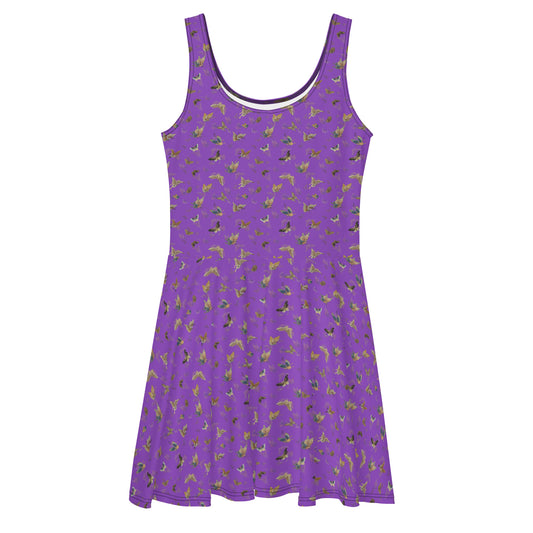 Butterfly dancing｜Skater Dress｜Purple