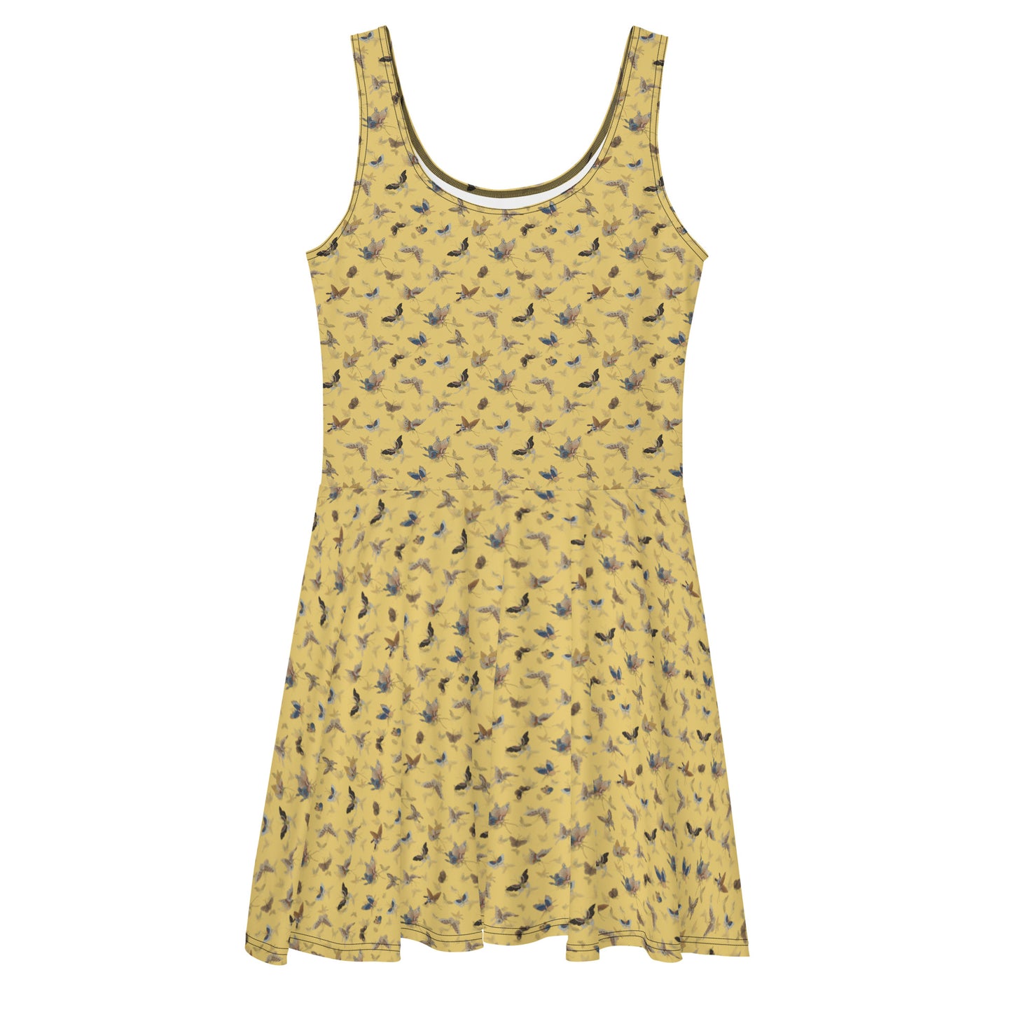 Butterfly dancing｜Skater Dress｜Gold