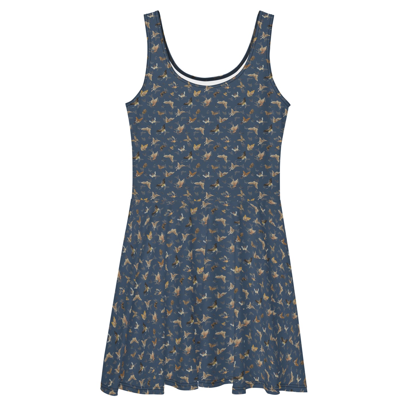 Butterfly dancing｜Skater Dress｜Dark blue