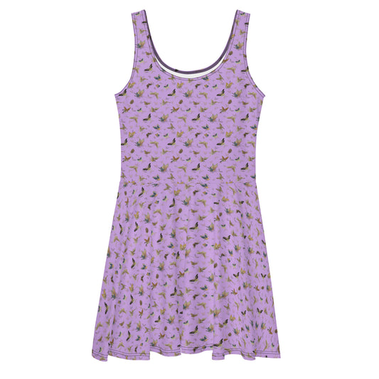 Butterfly dancing｜Skater Dress｜Lilac