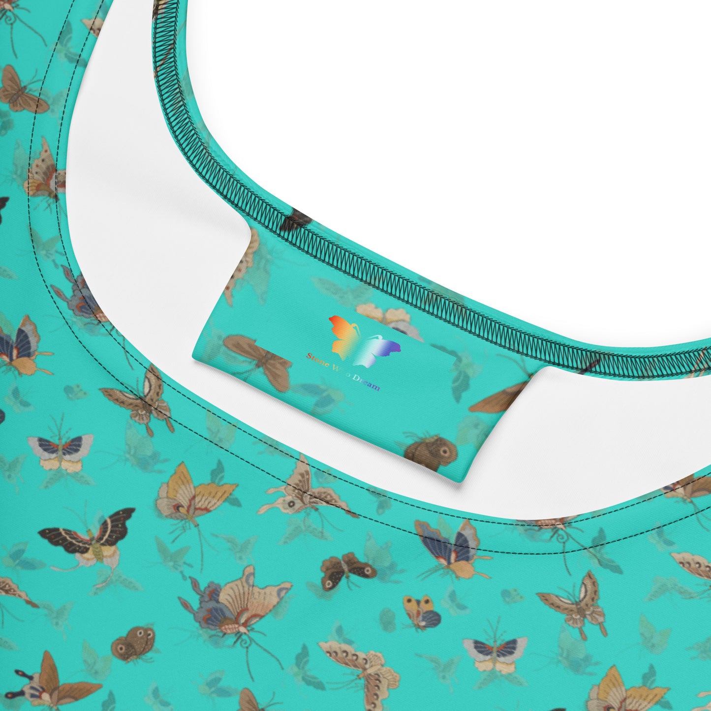 Butterfly dancing｜Skater Dress｜Turquoise