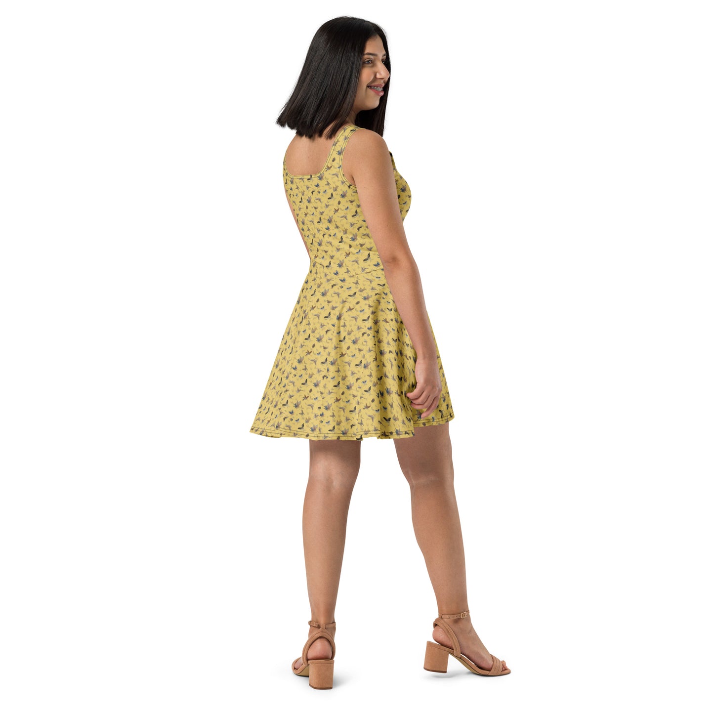 Butterfly dancing｜Skater Dress｜Gold