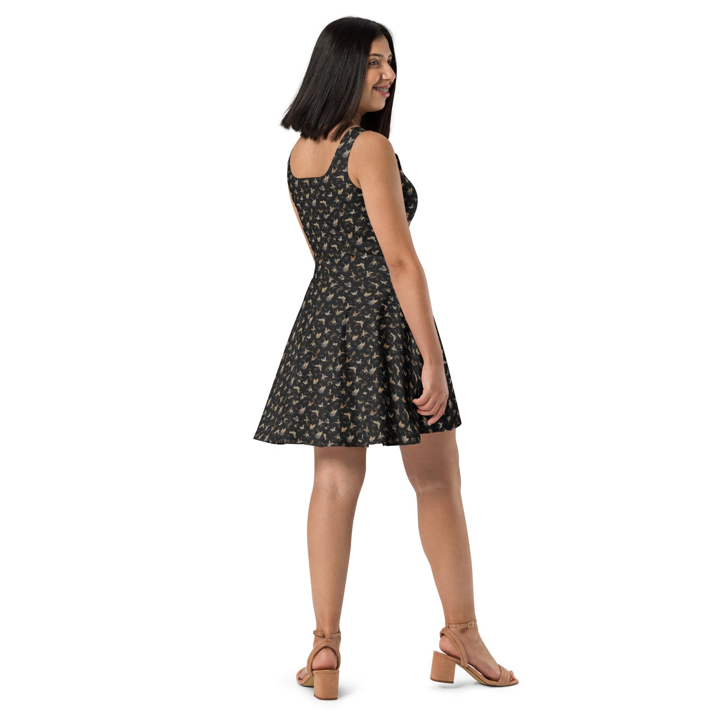 Butterfly dancing｜Skater Dress｜Black