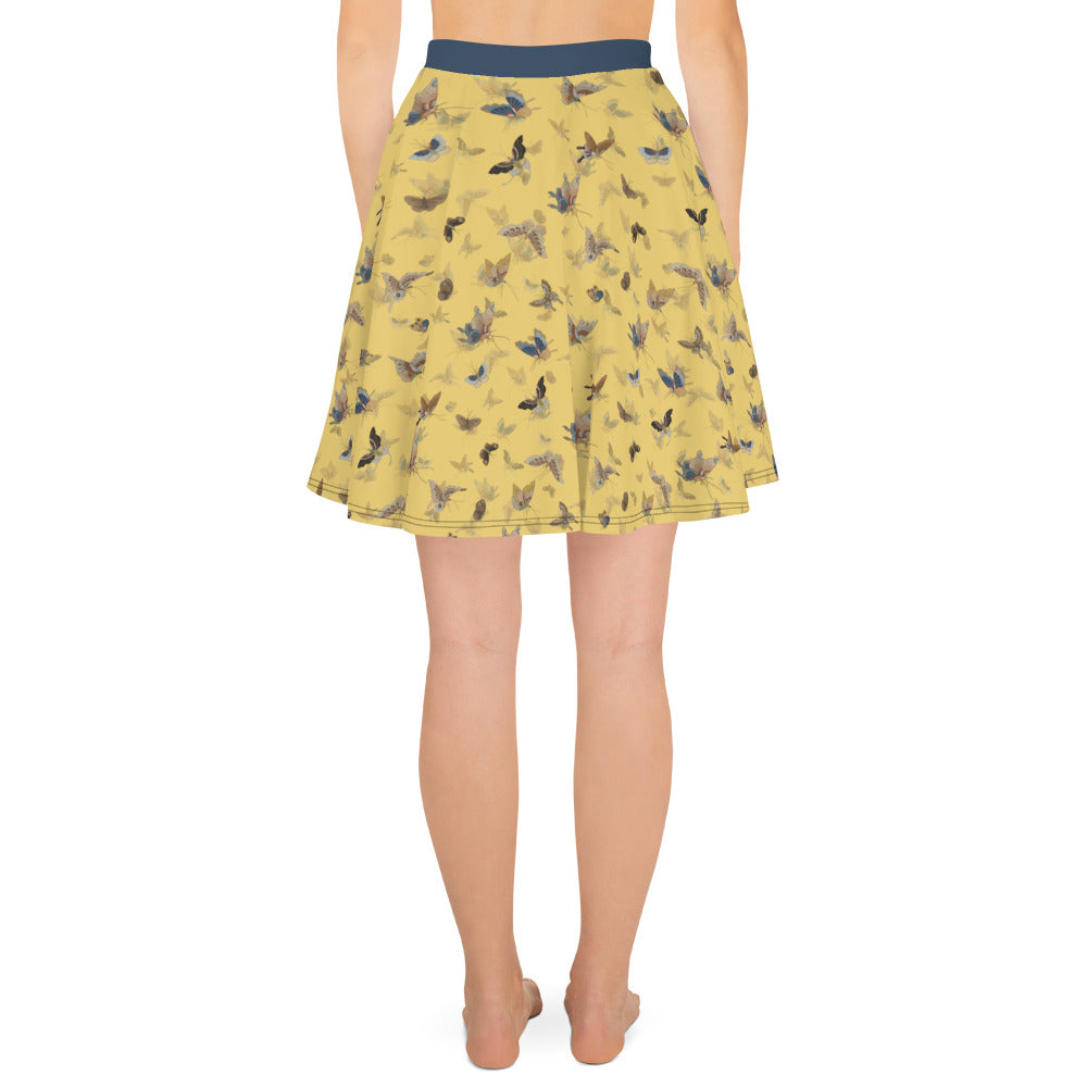 Butterfly dancing｜Skater Skirt｜Gold