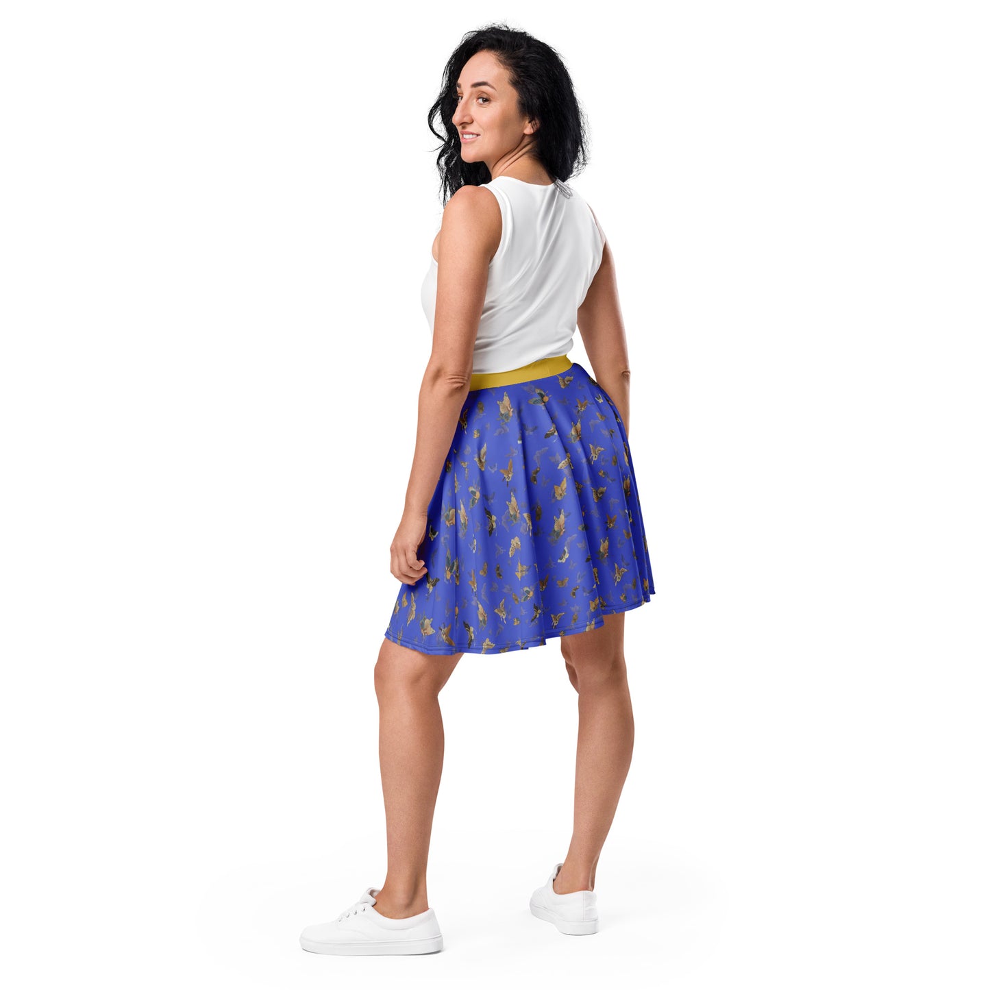 Butterfly dancing｜Skater Skirt｜Royal blue