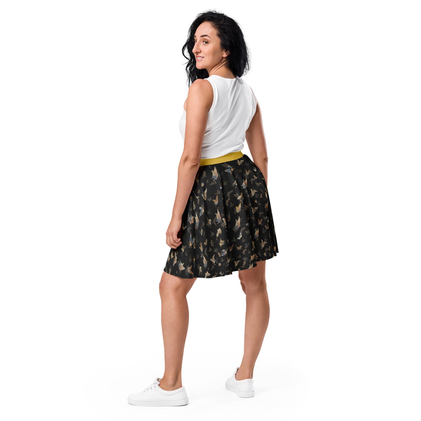 Butterfly dancing｜Skater Skirt｜Black