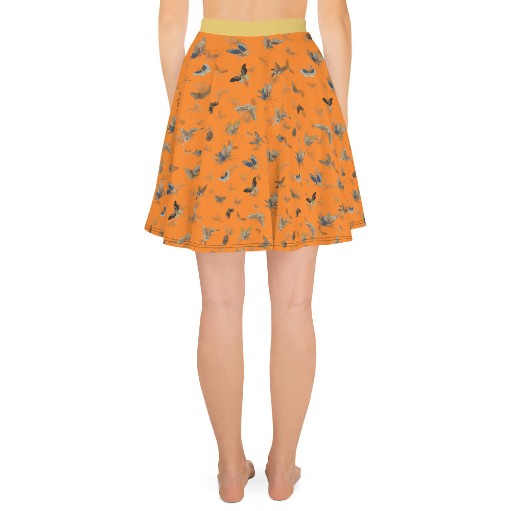 Butterfly dancing｜Skater Skirt｜Orange