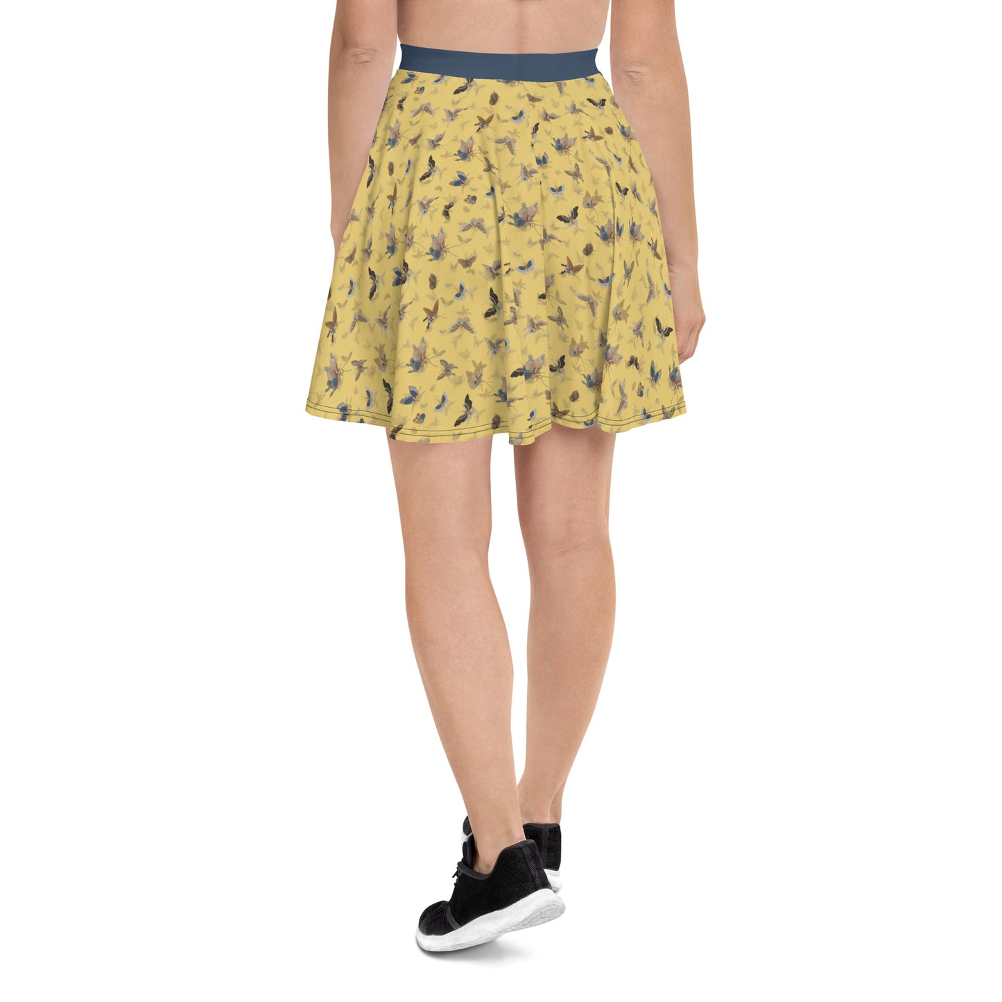 Butterfly dancing｜Skater Skirt｜Gold