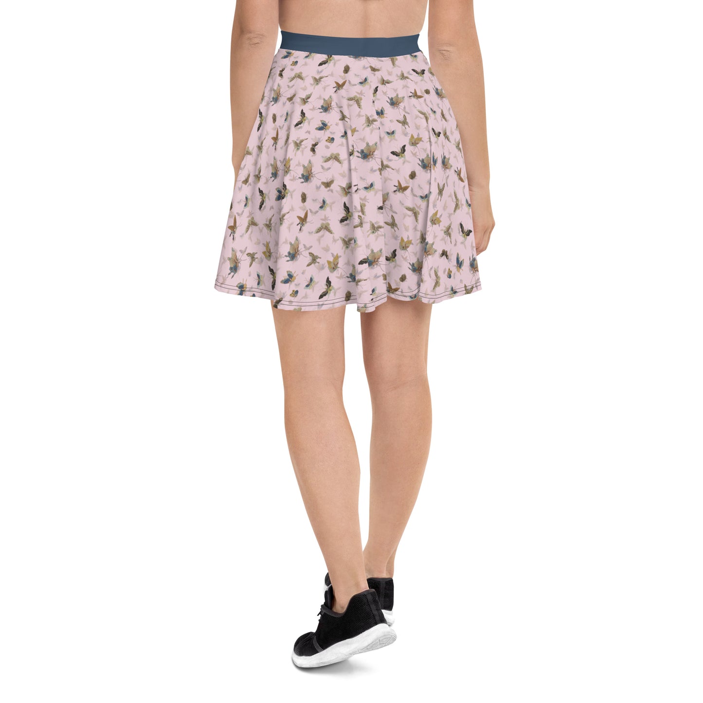 Butterfly dancing｜Skater Skirt｜Pale pinkish gray