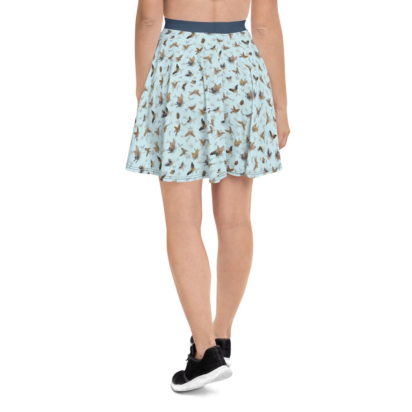 Butterfly dancing｜Skater Skirt｜Aqua blue