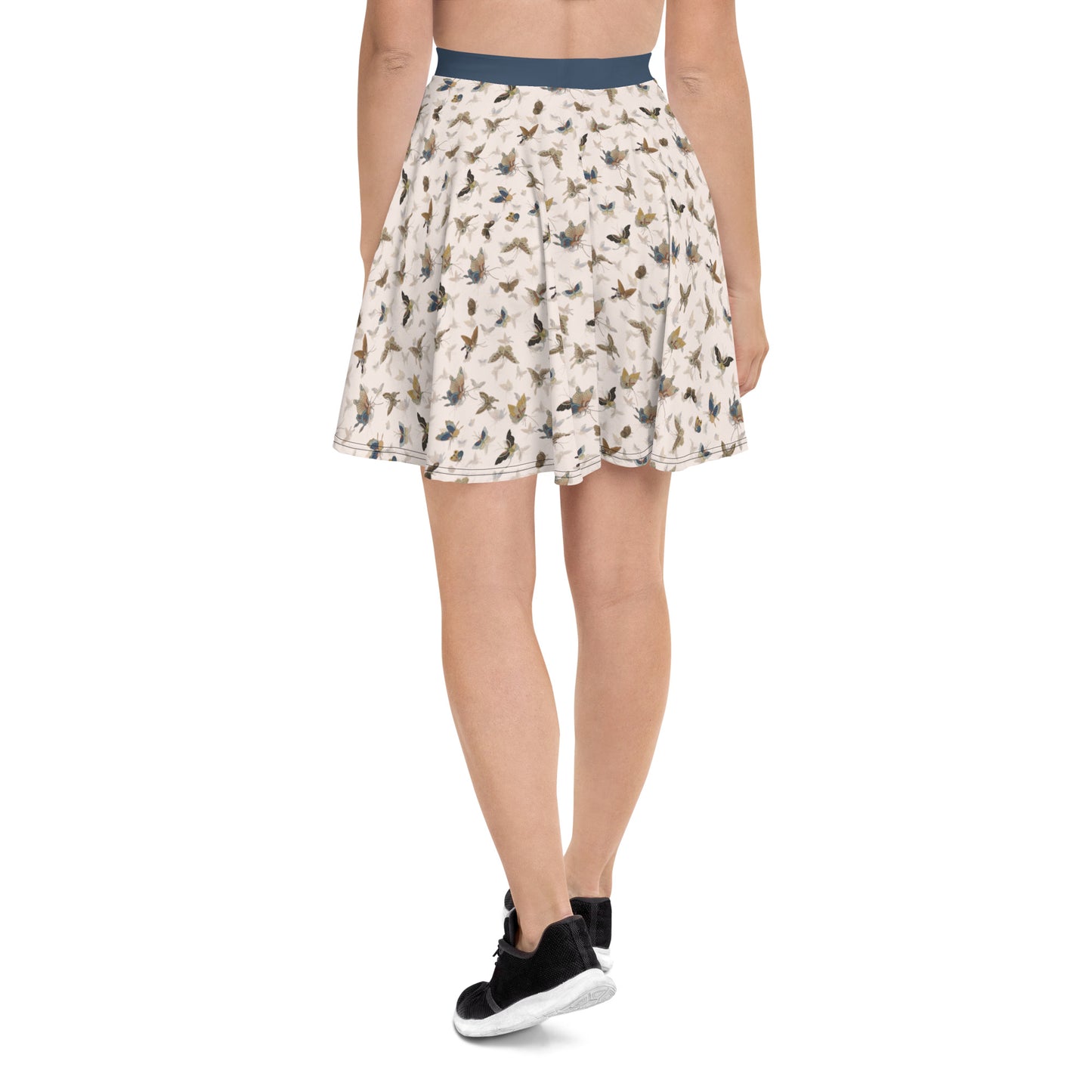 Butterfly dancing｜Skater Skirt｜Fish belly white