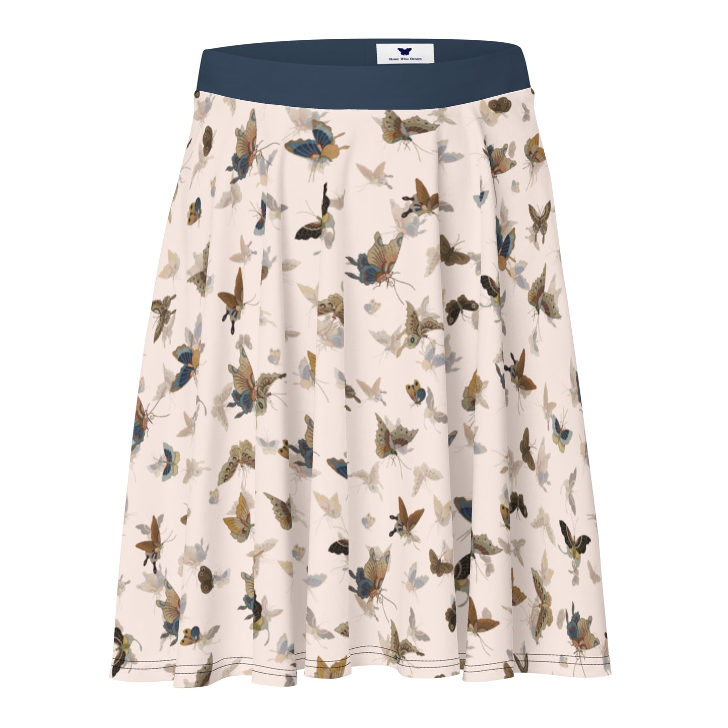 Butterfly dancing｜Skater Skirt｜Fish belly white