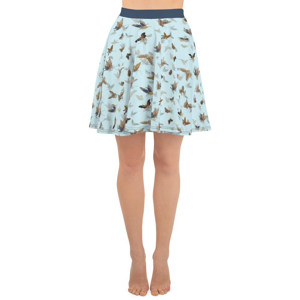 Butterfly dancing｜Skater Skirt｜Aqua blue