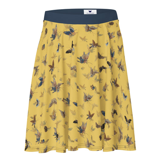 Butterfly dancing｜Skater Skirt｜Gold