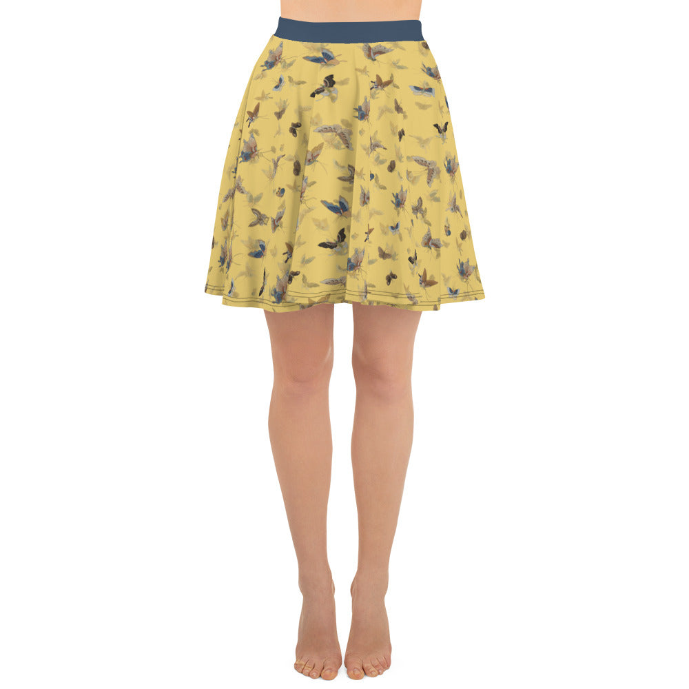 Butterfly dancing｜Skater Skirt｜Gold