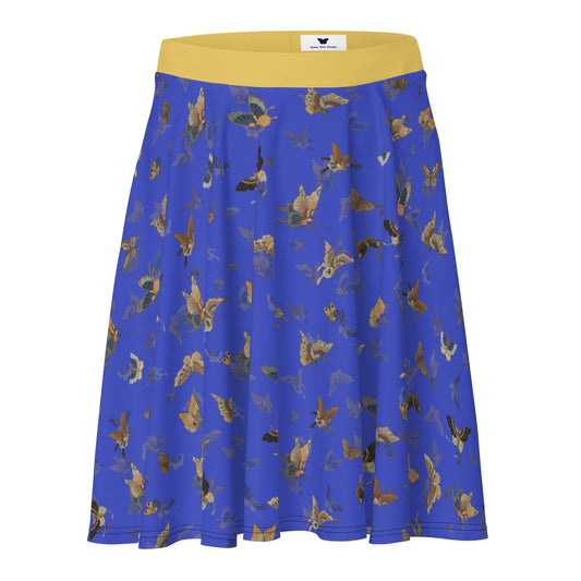 Butterfly dancing｜Skater Skirt｜Royal blue