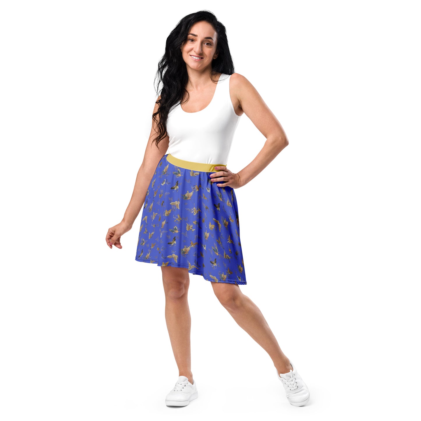 Butterfly dancing｜Skater Skirt｜Royal blue