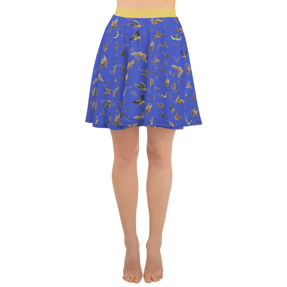 Butterfly dancing｜Skater Skirt｜Royal blue