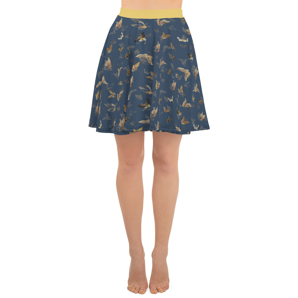 Butterfly dancing｜Skater Skirt｜Dark blue