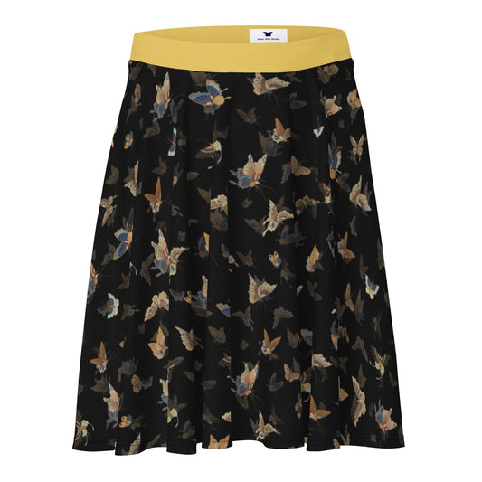 Butterfly dancing｜Skater Skirt｜Black