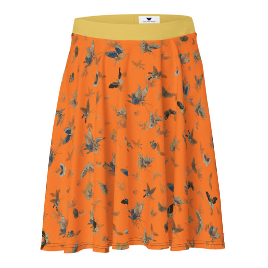 Butterfly dancing｜Skater Skirt｜Orange