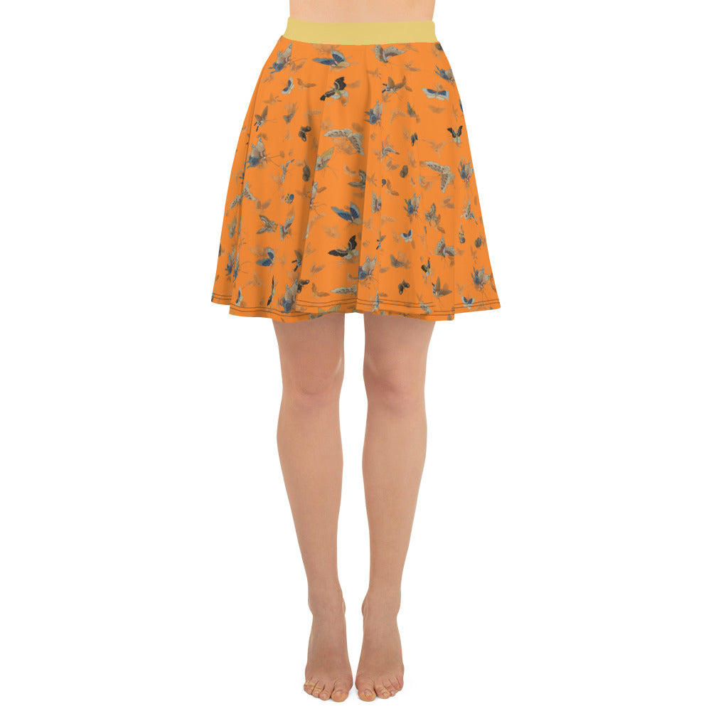 Butterfly dancing｜Skater Skirt｜Orange