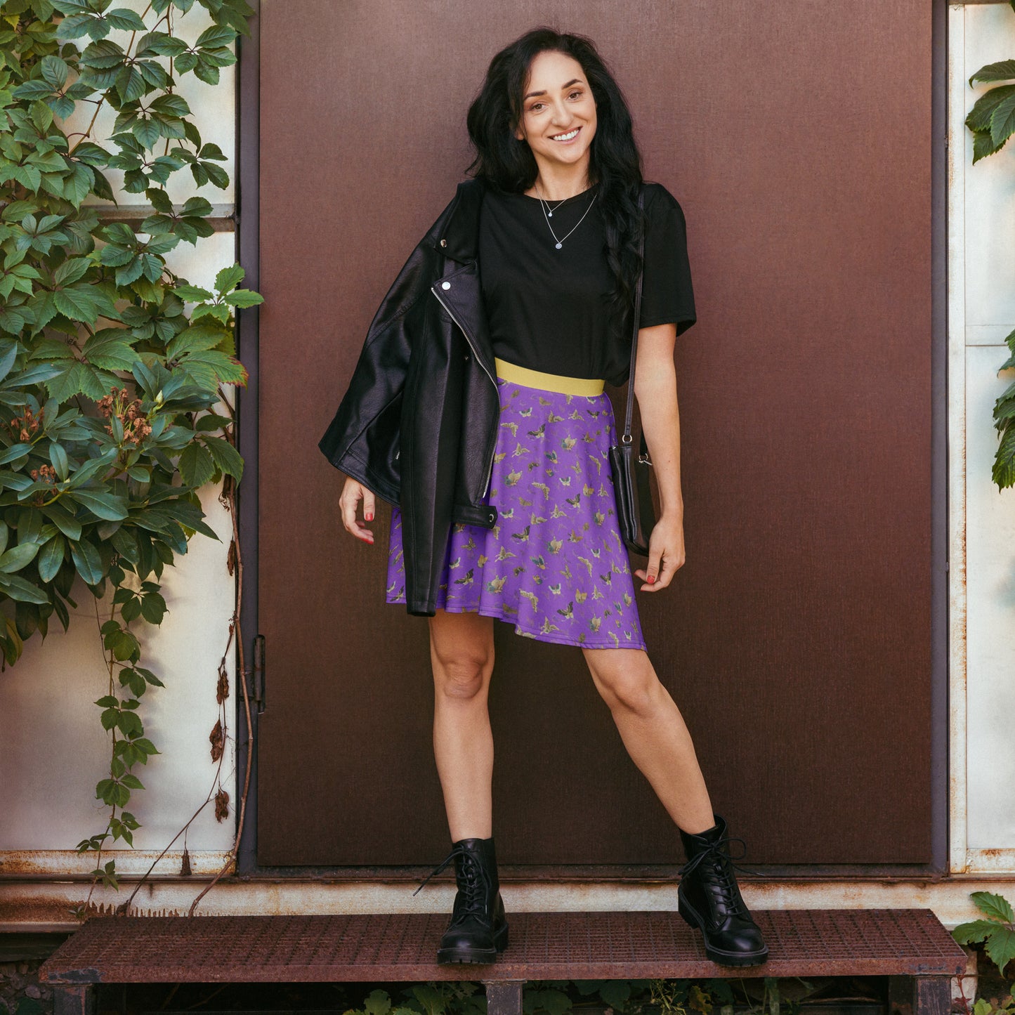 Butterfly dancing｜Skater Skirt｜Purple