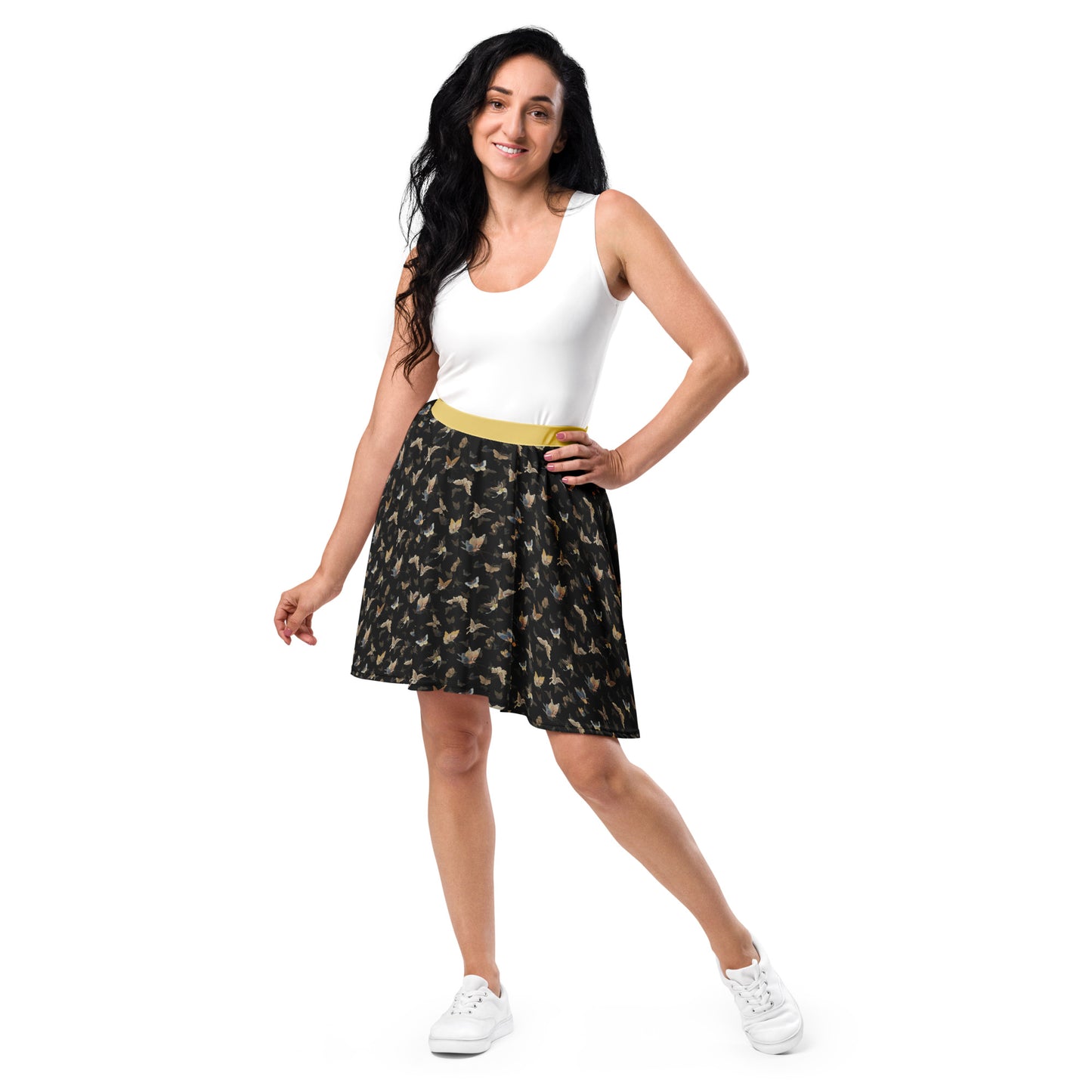 Butterfly dancing｜Skater Skirt｜Black