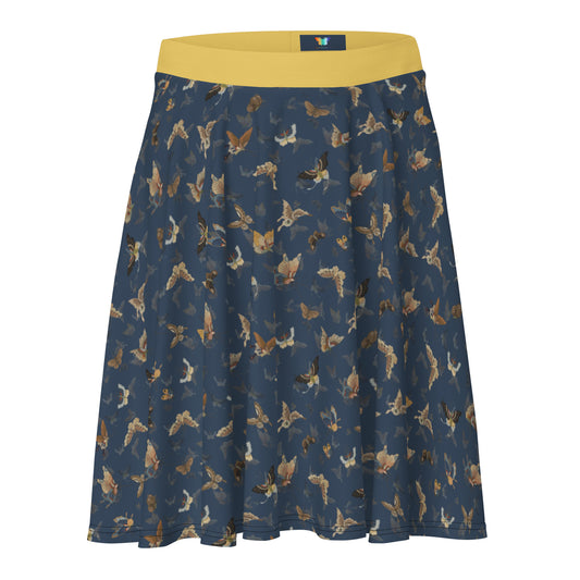 Butterfly dancing｜Skater Skirt｜Dark blue