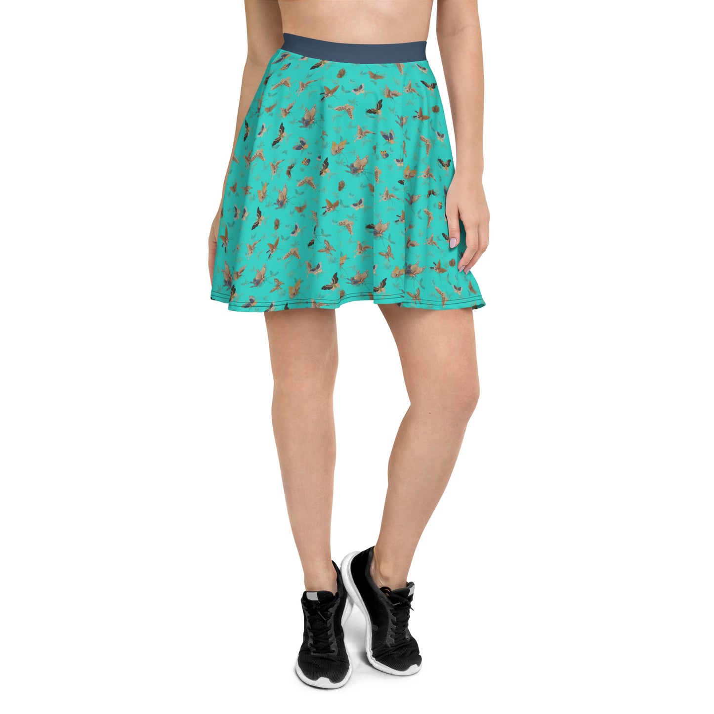 Butterfly dancing｜Skater Skirt｜Turquoise